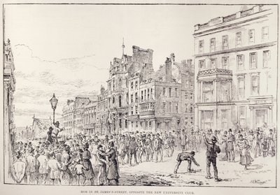 Riots in the West End of London: Mob in St. James